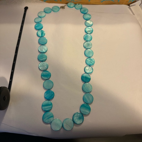 Elegant Blue Shell Necklace - Picture 1 of 3